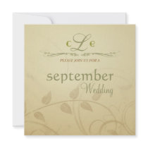 Mèches antiques d'automne - invitations carrées de