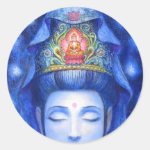Méditation de minuit Kuan Yin de zen Autocollant