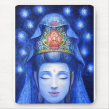 Méditation de minuit Kuan Yin de zen Tapis De Souris