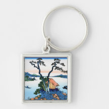 Meer Suwa in de Shinano provincie Hokusai Sleutelhanger