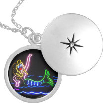 Meermin in Neon Persoonlijke Ketting