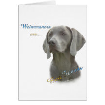 Meilleur ami 2 de Weimeraner Cartes