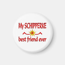 Meilleur ami de Schipperke Magnets Pour Réfrigérateur