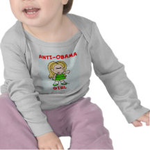 Meisje anti-Obama T Shirt