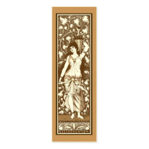 Meisje in robe met urn visitekaartjes sjabloon