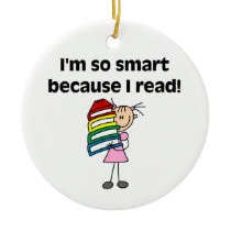 Meisje Smart omdat ik las ornamenten