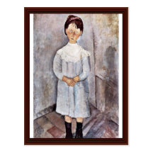 Meisjes in Blauw door Modigliani Amedeo Wenskaarten