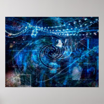 Mélange bleu de partie de DS Posters