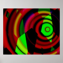 Méli-mélo radial abstrait posters