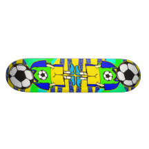 Membre de l'équipe de ballon de football plateaux de skateboards customisés