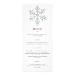 Menu de flocon de neige d'hiver cartons d'invitation