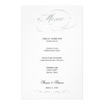 Menu élégant de mariage de manuscrit - gris papier à lettres