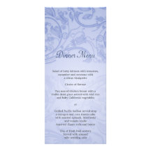 Menu pourpre de mariage de Flourish Cartes Doubles
