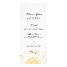 Menu van het Huwelijk van de zonnebloem het Grafis Reclamekaart Sjabloon