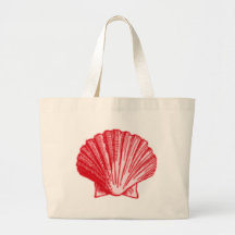Mer rouge et rose Shell de gingembre d'île Sac De Toile