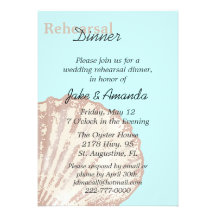 Mer Shell épousant l'invitation de dîner de répéti