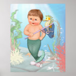 MerBoy avec l'hippocampe Poster