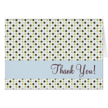 Merci bleu de point de polka carte