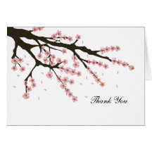 Merci de fleurs de cerisier cartes