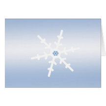 Merci de flocon de neige carte