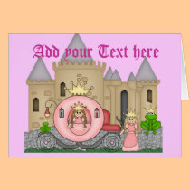 Merci de princesse Card, anniversaire, invitation cartes