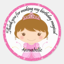 Merci de princesse Party Autocollants