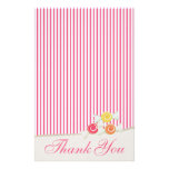 Merci de rayure de sucrerie papier à lettre
