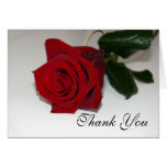 Merci de rose rouge carte de vœux