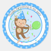 Merci de singe de partie de garçons autocollants