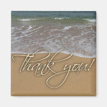 Merci de thème de plage magnets pour réfrigérateur
