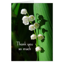 Merci du muguet cartes de vœux