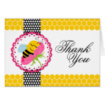 Merci lunatique de fleur de rose de baby shower d' cartes