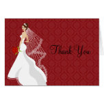 Merci nuptiale cramoisi Flirty de douche Carte