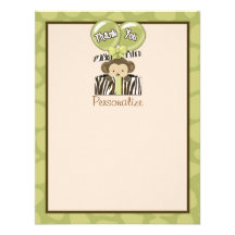 Merci PLAT CA 4.25x5.5 de baby shower de singe Bristols