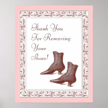 Merci pour enlever vos chaussures - victoriennes posters
