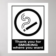 Merci pour le tabagisme affiche
