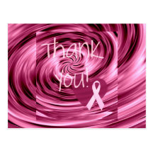 Merci rose de cancer du sein de remous carte postale