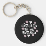Mère de blanc de marié sur le noir porte-clef