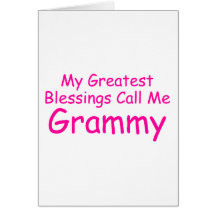 Mes plus grandes bénédictions m'appellent Grammy Carte De Vœux
