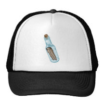 Message dans une bouteille casquette de camionneur