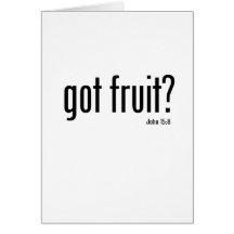 Message reçu de ministère de fruit cartes de vœux