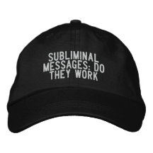 messages subliminaux : font ils travaillent casquette de baseball