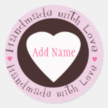 Met de hand gemaakt met de Sticker van de Liefde