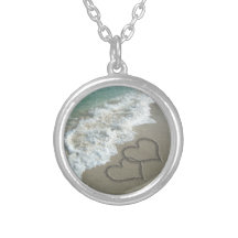 Met elkaar verbindende Harten op het Strand Persoonlijke Ketting