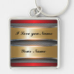 Metaal Kunst Als achtergrond 4 Keychain Sleutelhanger