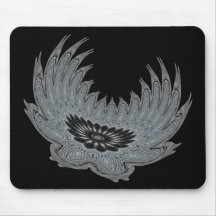 Métal de floraison d'ailes tapis de souris