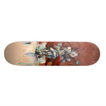 Métamorphose de perspective plateaux de skateboards customisés