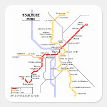 Métro toulouse autocollant