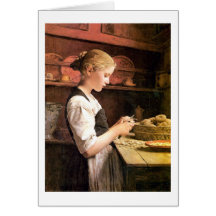 Meurent la fille de kleine Kartoffelschälerin éplu Carte De Vœux