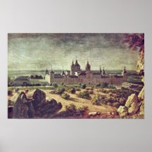 Michel Ange Houasse - monastère d'Escorial Poster